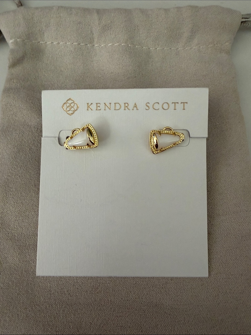 Kendra Scott Earrings - white megaphone